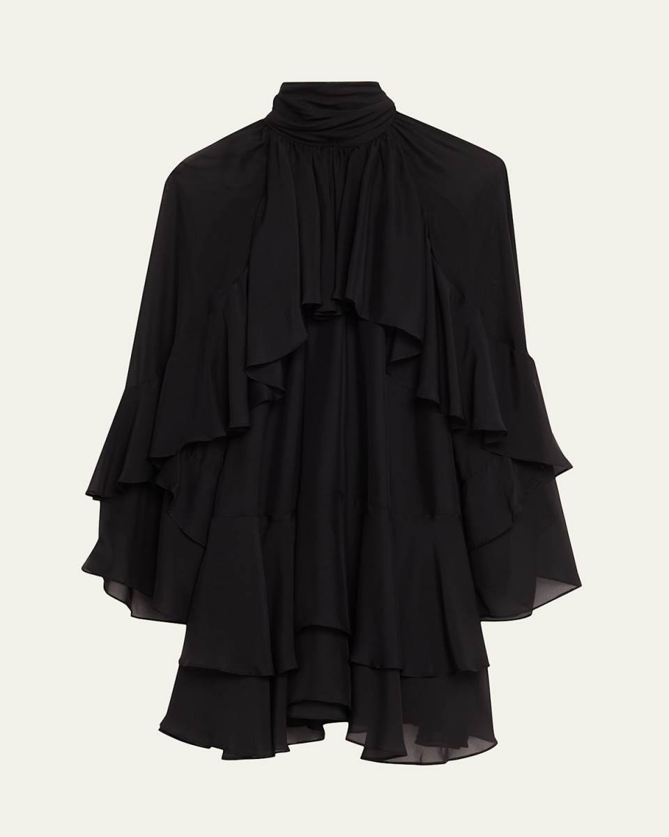 Adlington Ruffled Chiffon Mini Dress